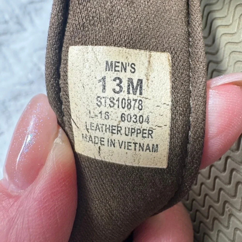 Sperry Top-Sider Men's‎ Leather Flip Flops Sandals Brown Size 13M